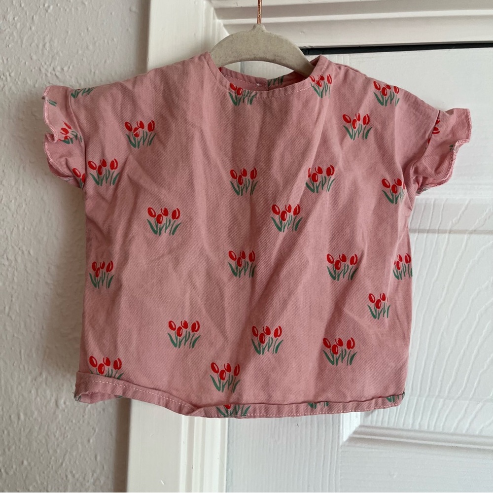 Siaomimi floral ruffle top blouse
